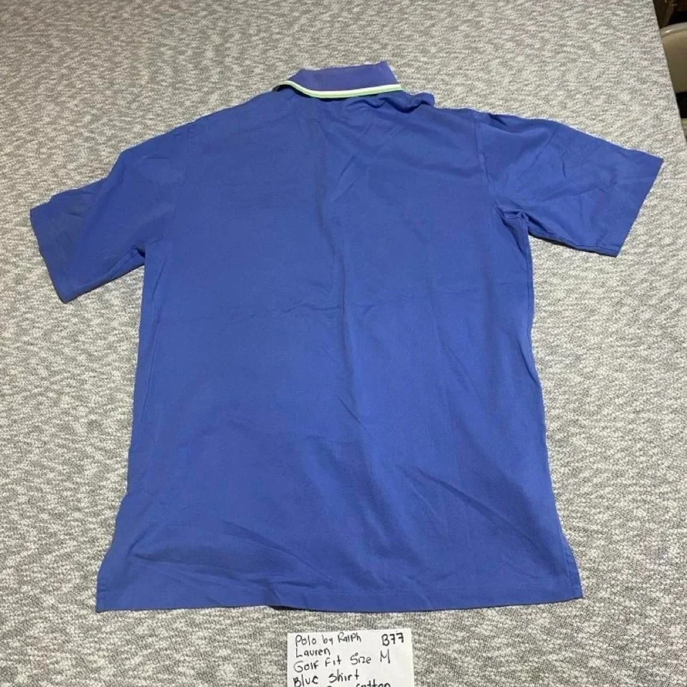 Polo Ralph Lauren Golf Fit Blue Pima Cotton Polo Shirt Men M. SKU-B77
